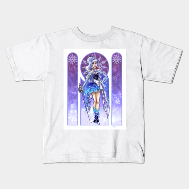 RWBY Art Nouveau - Weiss Schnee Kids T-Shirt by kaemcspadden@gmail.com